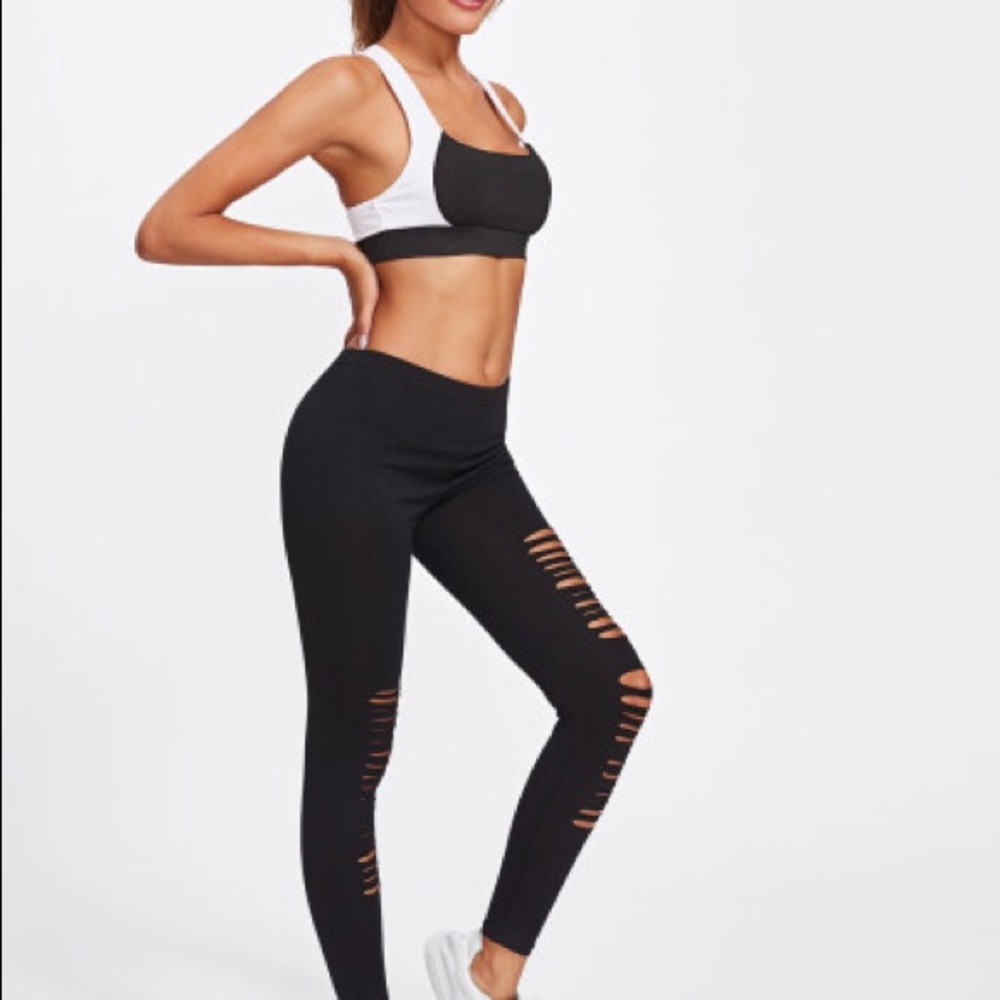 Active Ladder Ripped Gym Leggings - Picture 4 of 6